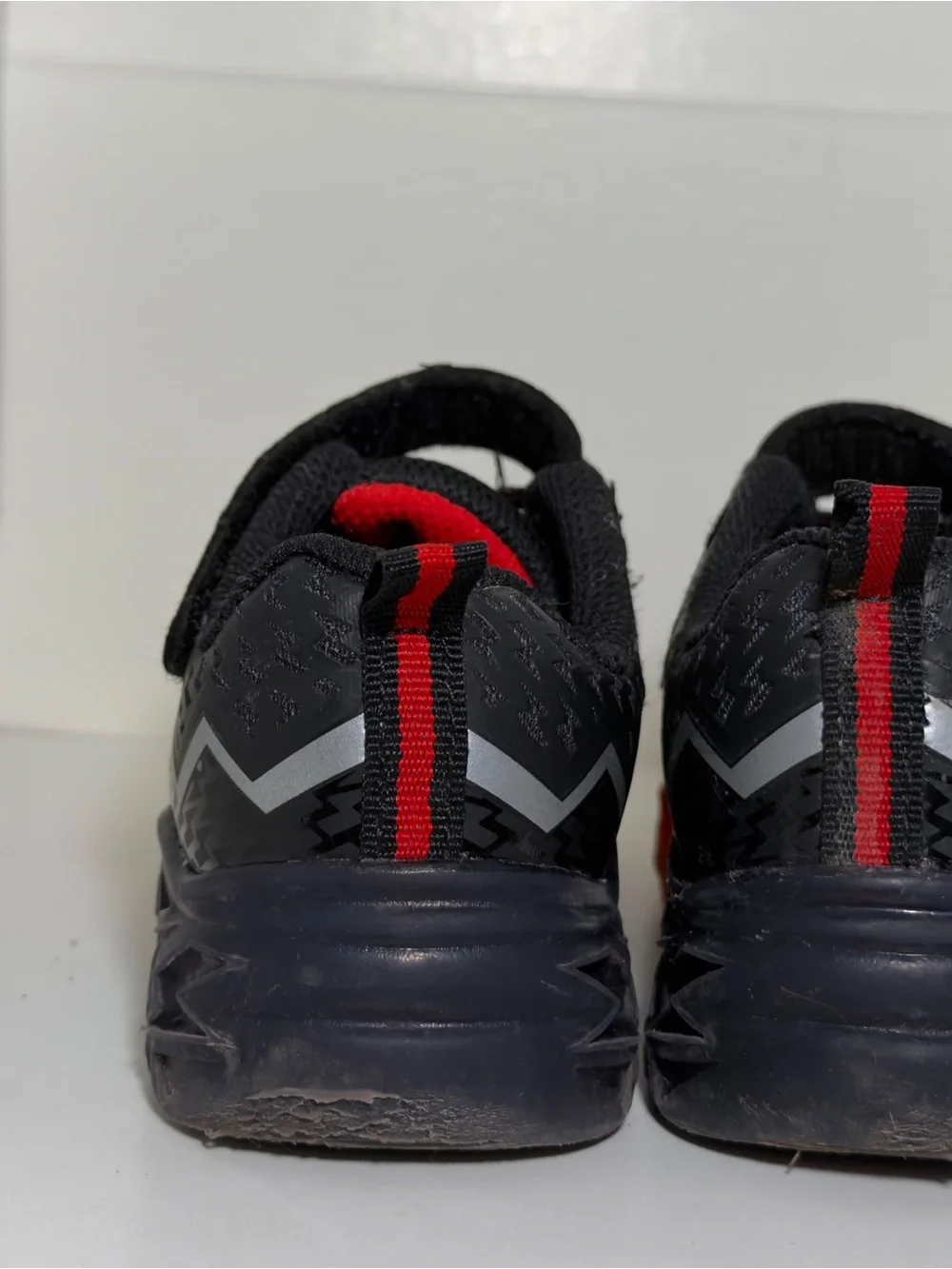 Athletic Works Black and Red Kids Sneakers